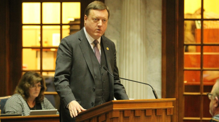 Sen. Eric Koch (R-Bedford) insists it's normal to revive legislation that passed one chamber after it had been effectively defeated in a committee in the other. - (Lauren Chapman/IPB News)