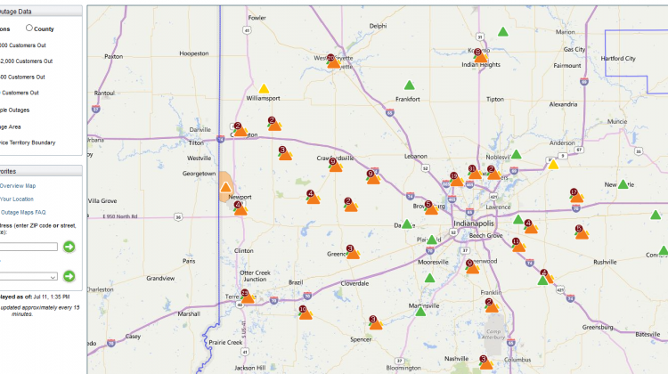 16,000 Indiana Duke Energy Customers Lose Power In Tuesday Storms