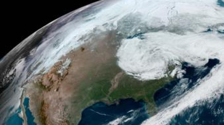 Storms over North America may obscure Indiana's view of the solar eclipse. - NOAA / provided by AP