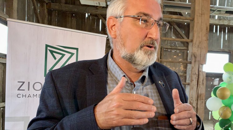 Gov. Eric Holcomb isn’t saying much about what steps Indiana might take to ban abortion if the Supreme Court clears a path for that in the coming weeks. - Brandon Smith/IPB News