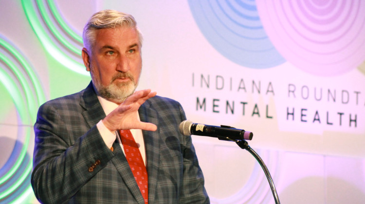 Gov. Eric Holcomb called mental health legislation from the 2023 session a "sea change" for Indiana.  - Brandon Smith/IPB News