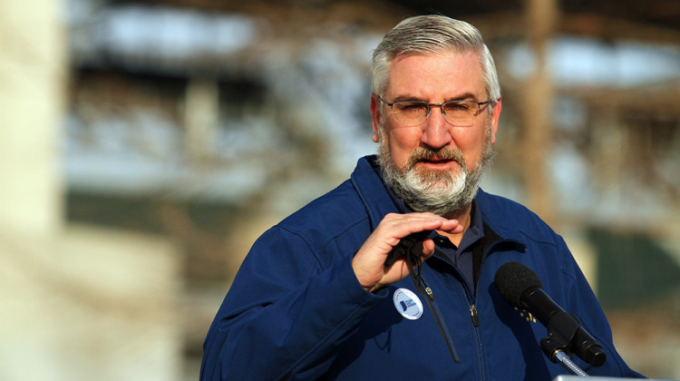 Gov. Eric Holcomb vetoed House Bill 1338. Now, Indiana’s House and Senate can weigh in if they choose.  - Doug Jaggers / WFYI