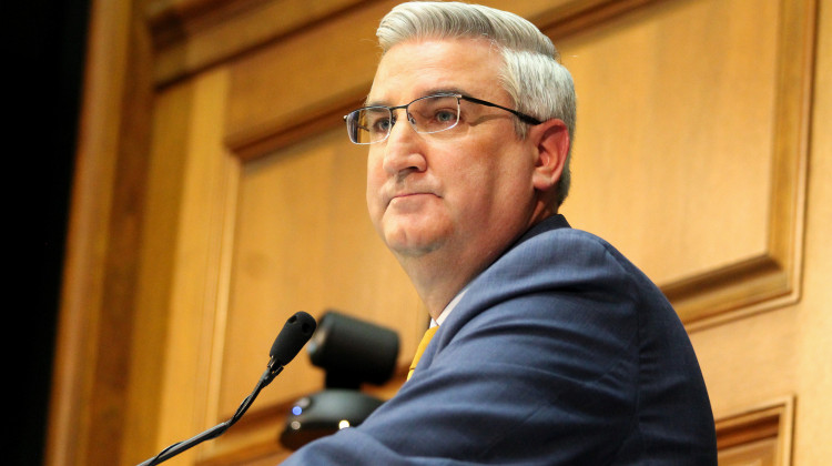 At his weekly press briefing on Wednesday, Gov. Eric Holcomb said the state is in a much better place than early in the pandemic. - FILE PHOTO: Lauren Chapman/IPB News