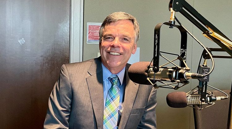 Dr. Christopher Callahan is the chief research and development officer at Eskenazi Health, which is leading a campaign to address health inequities in Indianapolis. - Darian Benson/WFYI News