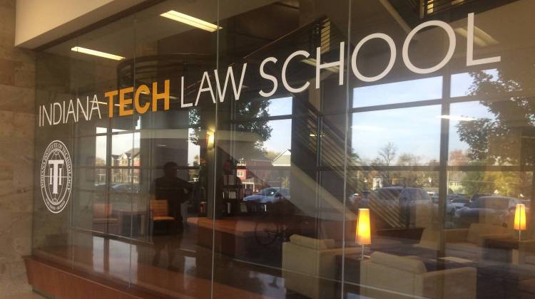 The lobby of Indiana Tech Law School. - Lisa Ryan, WBOI News