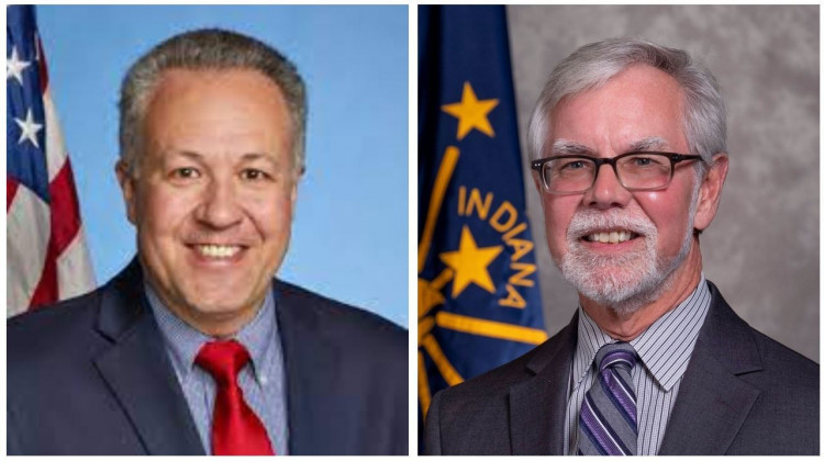 State senators Mike Gaskill, left, and Tim Lanane, right, will live in the same legislative district in 2022.