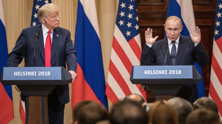 President Trump said of Russian President Vladimir Putin, "I called him 'main competitor,' and a good competitor he is." -  Chris McGrath/Getty Images