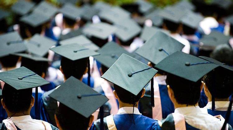 Indiana has the seventh-highest high school graduation rate in the country. - stock photo