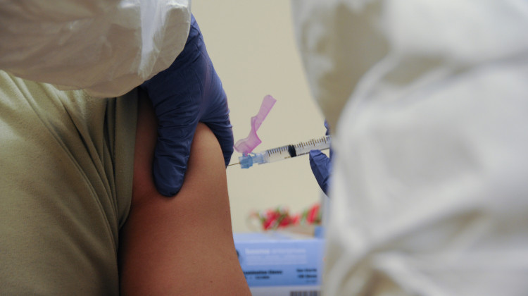A dose of the hepatitis A vaccine is administered to a patient. An outbreak first reported in Kentucky has spread to several other states, including Indiana. - Airman 1st Class Quay Drawdy/U.S. Air Force