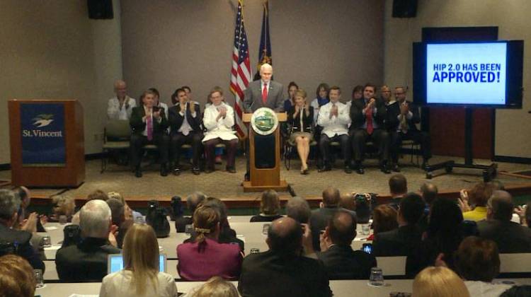 Gov. Mike Pence announces the approval of Hip 2.0. - Gretchen Frazee