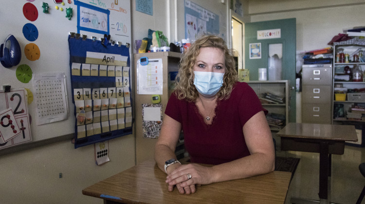 Heather Carll returned to teaching special education after Hawaii began offering special educators $10,000 more a year. She teaches at Momilani Elementary School in Pearl City. - (Marie Eriel Hobro for NPR)