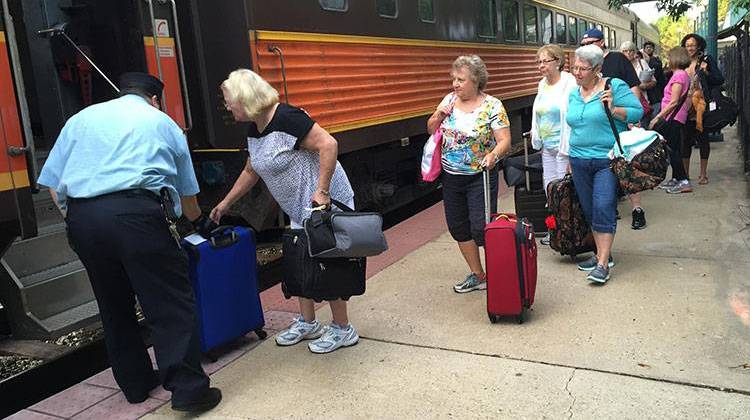 Passengers board the Hoosier State train in Lafayette, Indiana, bound for Chicago on August 19, 2016. - Chris Morisse Vizza/WBAA