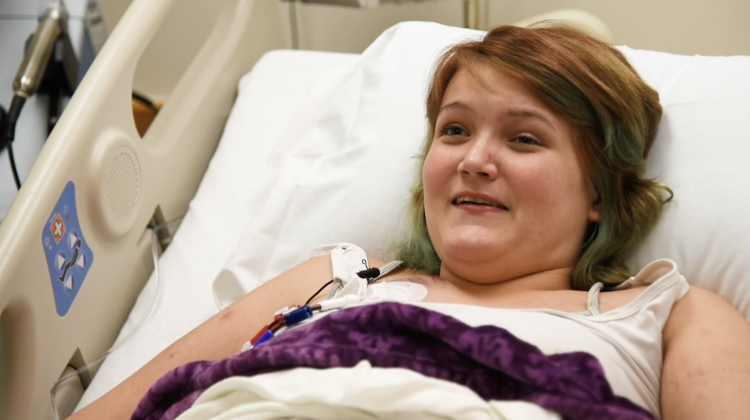 Kylee Sweat is Riley Hospital’s first ever CAR T patient and the first pediatric patient to start treatment in Indiana. - Photo courtesy of IU Riley Hospital