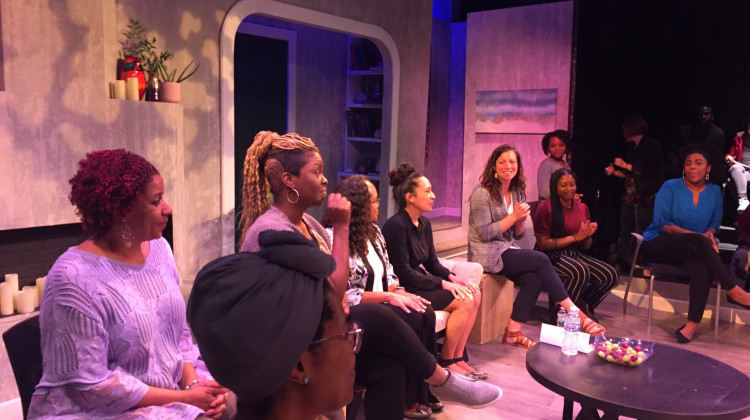 Actors, community members and researchers joined a talk-back after the performance of "One Blood" at the Phoenix Theater in Indianapolis. - Jill Sheridan/IPB News