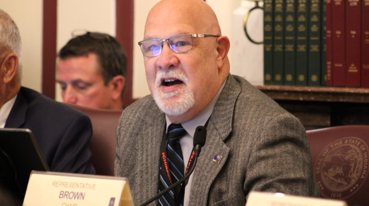 During a conversation with reporters following the committee, House Ways and Means Committee Chair Tim Brown (R-Crawfordsville) said debate is needed over the automatic taxpayer refund. - Ben Thorp/WBAA