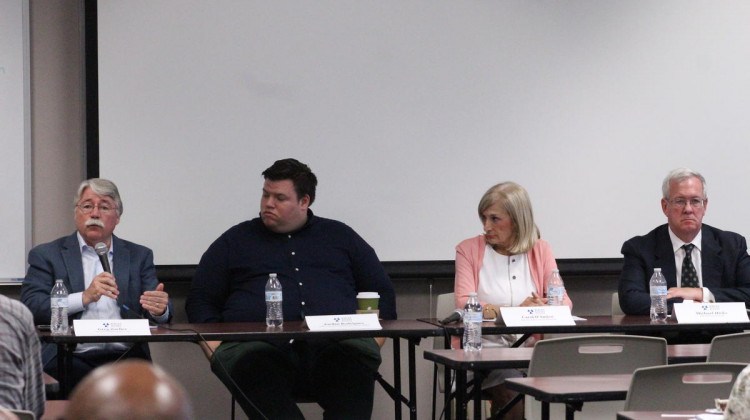 Indiana business, faith and law enforcement leaders gathered Wednesday evening in Indianapolis for the "Leading the Way on Immigration: Indiana" forum to discuss immigration in the Hoosier state. - Samantha Horton/IPB News