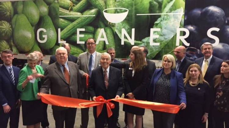 Retired U.S. Senator Richard Lugar attending the ribbon cutting for the new Gleaners produce center. - Jill Sheridan/IPB