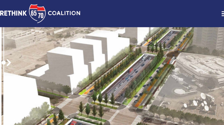 Rendering of what the split may look like with caps and new development. (Rethink photo credit)