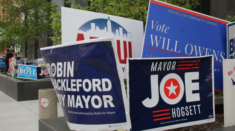 The City County Building is also a polling site. (Ben Thorp/WFYI)