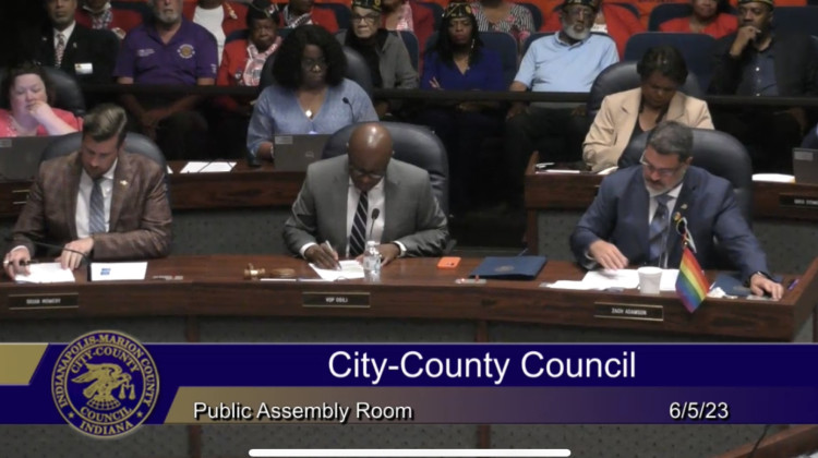 Council leadership (photo from indy.gov stream)