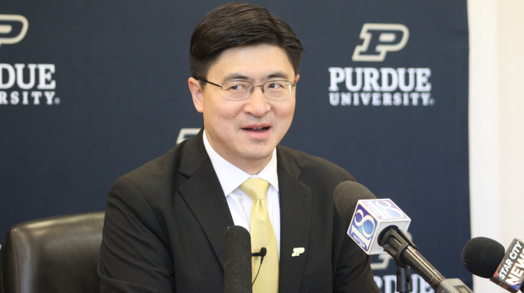 Purdue President Mung Chiang answers questions ahead of the new academic year - (WBAA News/Ben Thorp)