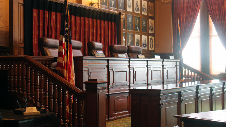 The Indiana Supreme Court suspended jury trials statewide until at least March 1 amid the worsening COVID-19 pandemic.  - Lauren Chapman/IPB News