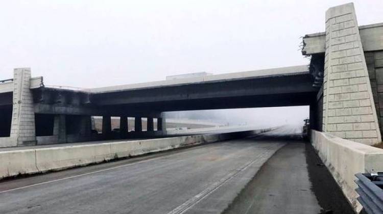 Final demolition and rebuilding of part of the U.S. 36 / Rockville Road bridge over northbound Interstate 465 will begin Jan. 30. - INDOT
