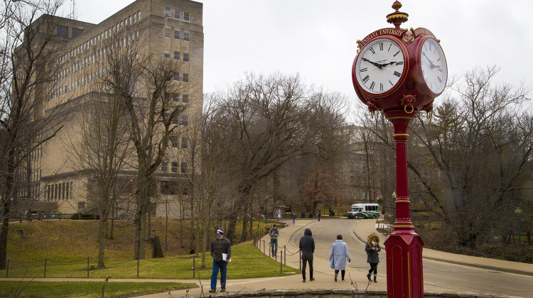 Indiana University Bloomington is one of several campuses that saw a decrease in enrollment among state high school graduates according to the Commission For Higher Education's 2021 College Readiness Report.  - FILE PHOTO: Peter Balonon-Rosen/IPB News