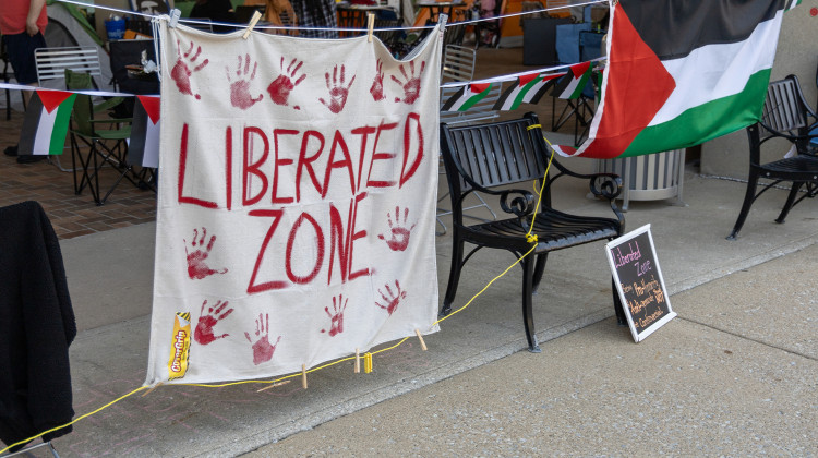IUPUI students join nationwide movement with pro-Palestinian encampment