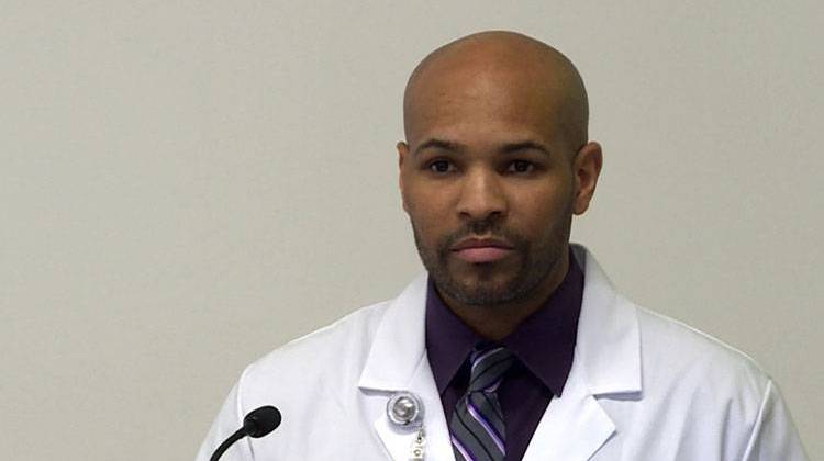 Indiana Health Commisioner Jerome Adams, shown here in 2015, has been nominated for U.S. Surgeon General.  - Gretchen Frazee/WTIU