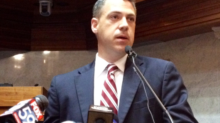 Third District Republican Congressman Jim Banks formally declared his candidacy for Senate on Tuesday. - FILE PHOTO: Brandon Smith / Indiana Public Broadcasting