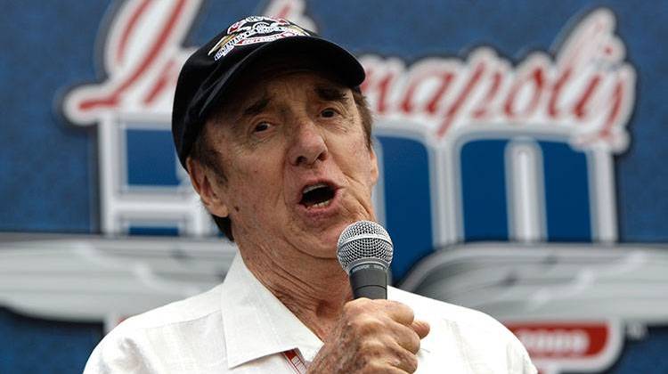Actor and singer Jim Nabors sings "Back Home Again in Indiana" before the 93rd running of the Indianapolis 500 auto race at the Indianapolis Motor Speedway in Indianapolis, Sunday, May 24, 2009. - AP Photo/Darron Cummings
