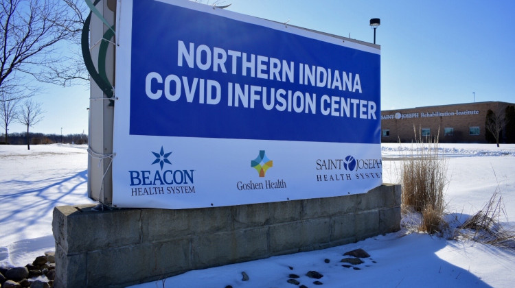 The COVID Infusion Center in Mishawaka, Indiana, is one of three locations Eli Lilly has partnered with the state and health systems to establish focusing on providing COVID-19 antibody therapies.  - Justin Hicks/IPB News