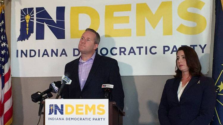 John Zody, left, is the Indiana Democratic Party Chair. - Brandon Smith/IPBS
