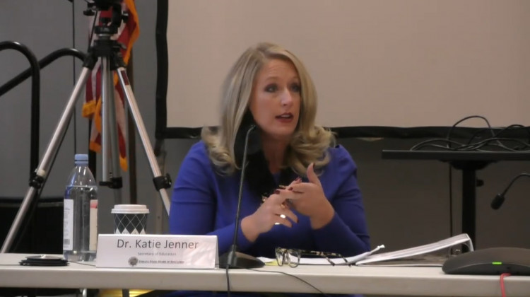 Indiana Secretary of Education Katie Jenner speaks at the meeting of the State Board of Education Wednesday, Jan. 13, 2021 at the Indiana State Library. - YouTube
