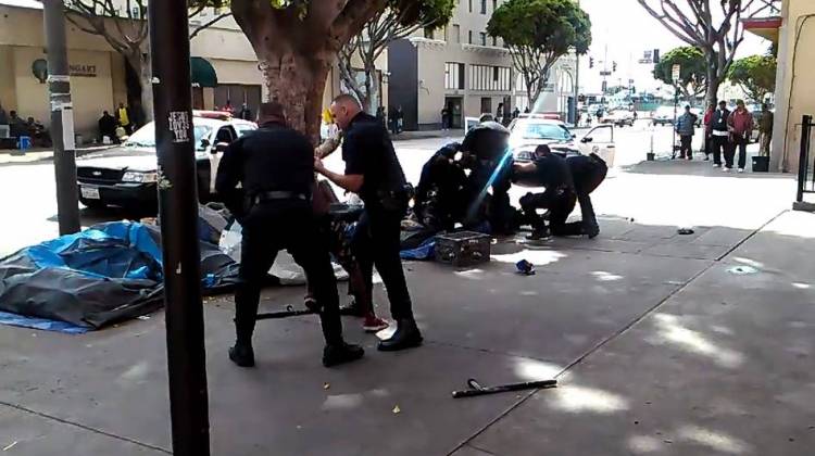 Video Shows LA Police Shot And Killed Man On Sidewalk