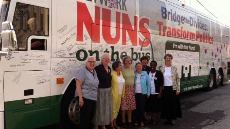 The Nuns On The Bus made a stop in Indianapolis Friday, Sept. 18 on their way to see Pope Francis during his visit to the United States.