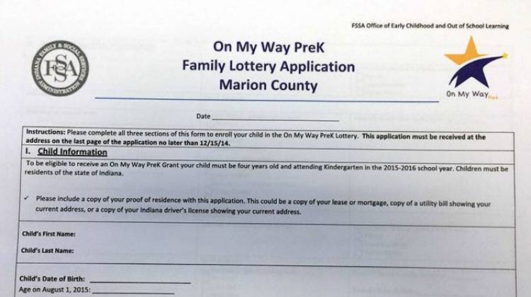 The application deadline for the On My Way Pre-K program is Dec. 15.