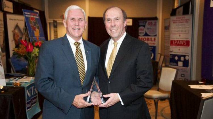 APTS Presents Governor Mike Pence With Champion Of Public Broadcasting Award