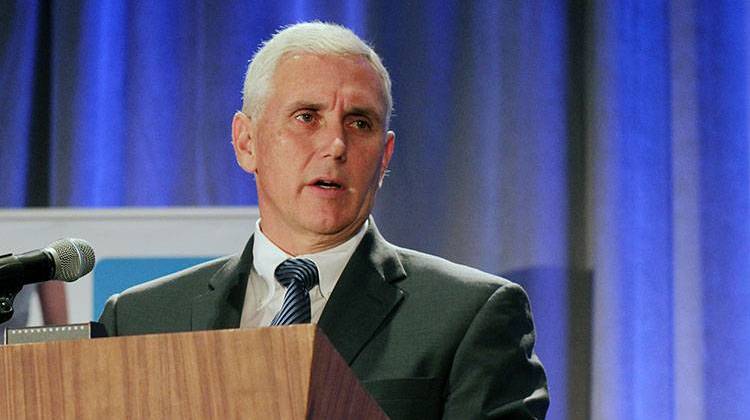 Gov. Mike Pence in 2013 called the state’s infant mortality rate – one of the worst in the nation – “deplorable†and said improving it is a key goal of his administration. He was speaking at the first Indiana Infant Mortality Summit at the JW Marriott in downtown Indianapolis. On Monday, he signed a bill to address the problem. - Photo by Lesley Weidenbener, TheStatehouseFile.com