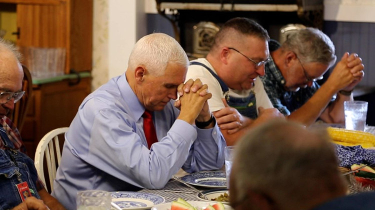 Mike Pence used his popularity with the evangelical right to help Donald Trump get elected. Now, his old base belongs squarely to his former boss.  - Ethan Sandweiss / WFIU-WTIU