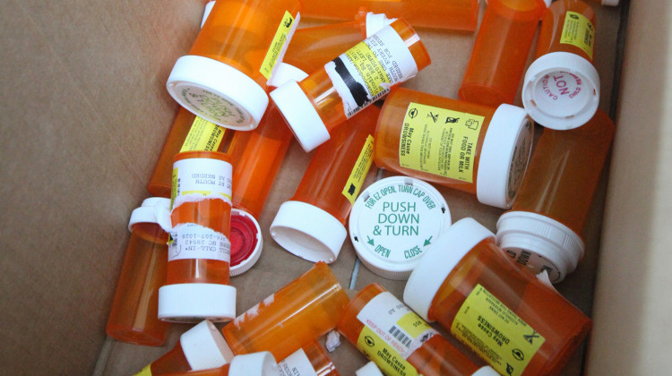 Prescription bottles at a drug take back event at Camp Lejeune in North Carolina. - U.S. Marine Corps