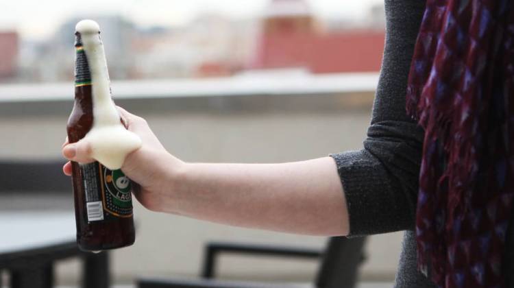 Beer Tapping Physics: Why A Hit To A Bottle Makes A Foam Volcano