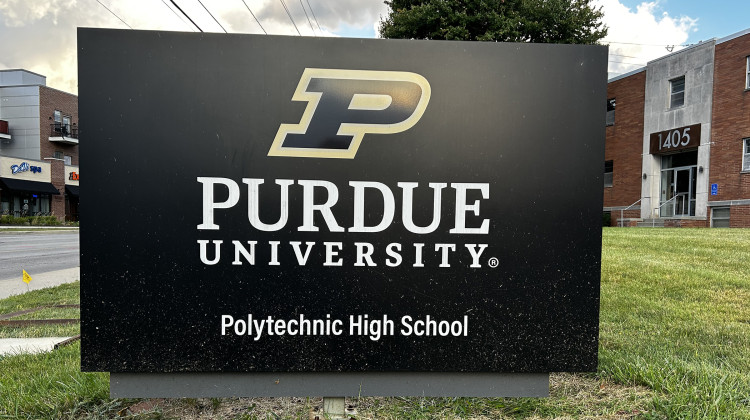 Purdue Polytechnic High School Broad Ripple operates out of the former Broad Ripple High School.  - Eric Weddle / WFYI