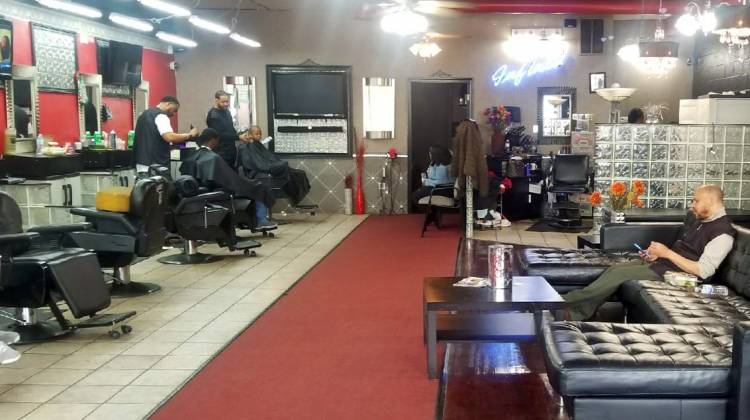 Business finally winds down at Infiniti Men’s Salon after all-day health screenings at the barbershop. - Samantha Horton/IPB News