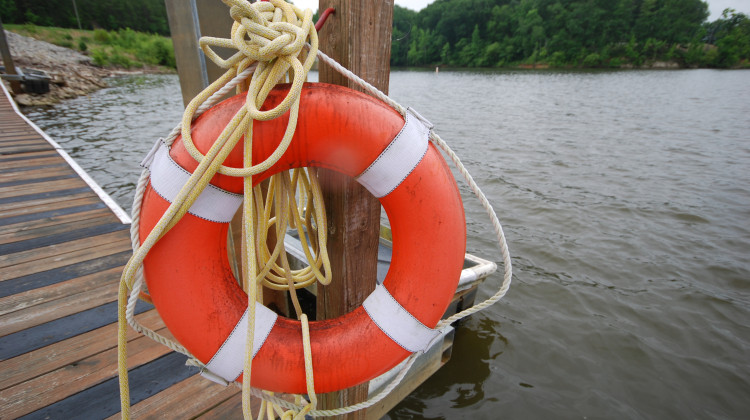SB 253 would require those who maintain public beaches, piers and other public sites along the lake to have highly visible, emergency flotation devices available – like this one at Occoneechee State Park in Virginia. - Virginia State Parks/Flickr