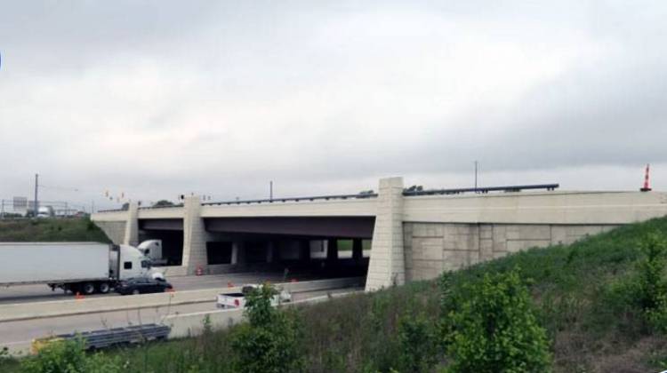 Traffic patterns around the Rockville Road bridge over Interstate 465 returned to normal Monday.  - INDOT