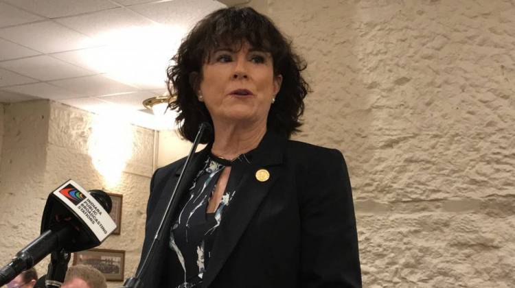 Rep. Sally Siegrist (R-West Lafayette) says she wants to make it easier to charge people with human trafficking crimes. - Brandon Smith/IPB News