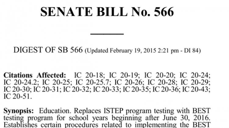 Senate Bill 566 - Indiana General Assembly