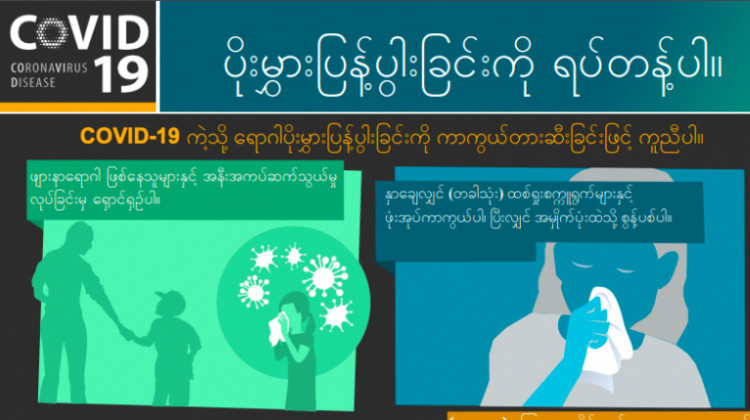 A "stop the spread" poster in Burmese designed by the Centers for Disease Control and Prevention. - Centers for Disease Control and Prevention